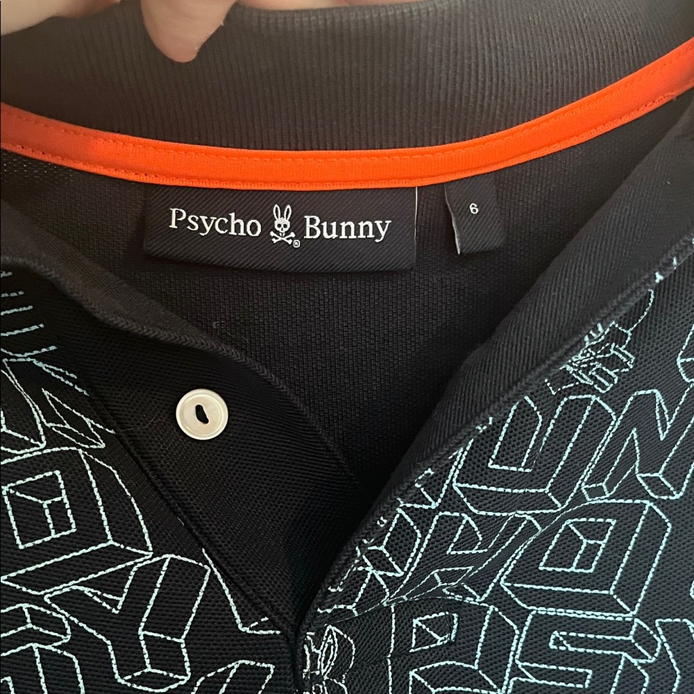Psycho Bunny dark blue- with blue Patterned Polo - Picture 2 of 4
